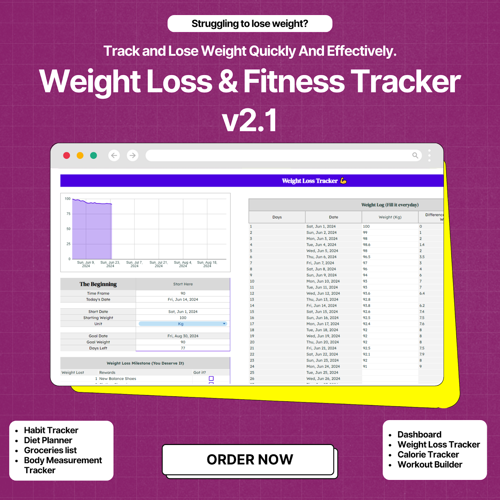 Weight Loss & Fitness Tracker v2.1